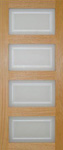 Internal Doors Oak 4P Glazed