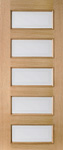 Internal Doors Oak Moulded 5L Glazed