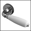 JC6002 Oxford White China lever on rose